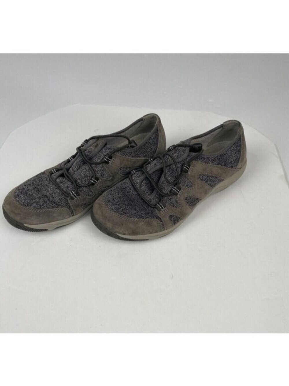 Dansko Women's Holland Suede Bungee Charcoal Grey Shoes, Size 39 US Size 8-8.5 - Picture 2 of 14
